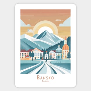 Bansko - Serene Bulgarian Mountainscape Sticker